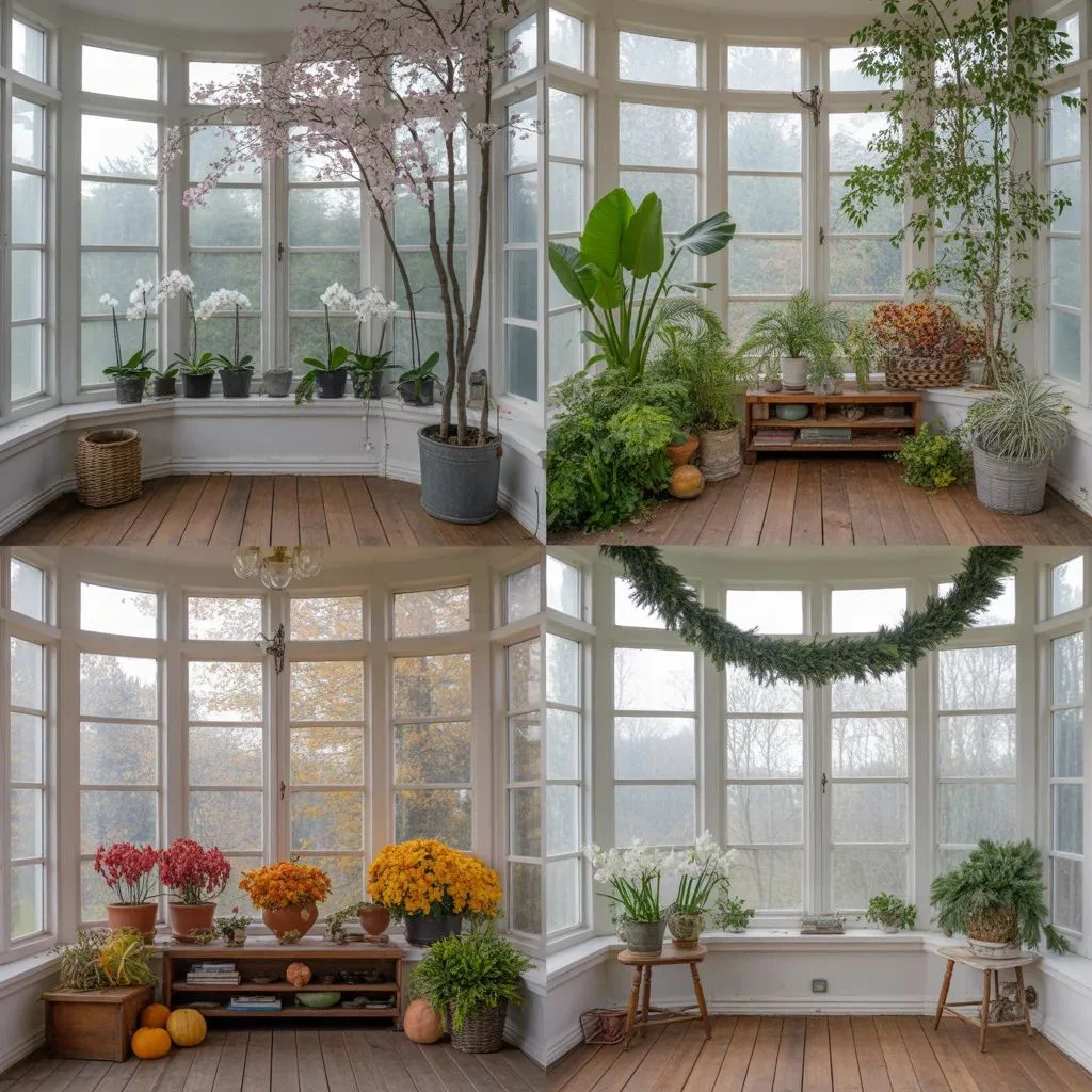 Seasonal Sunroom Garden Ideas