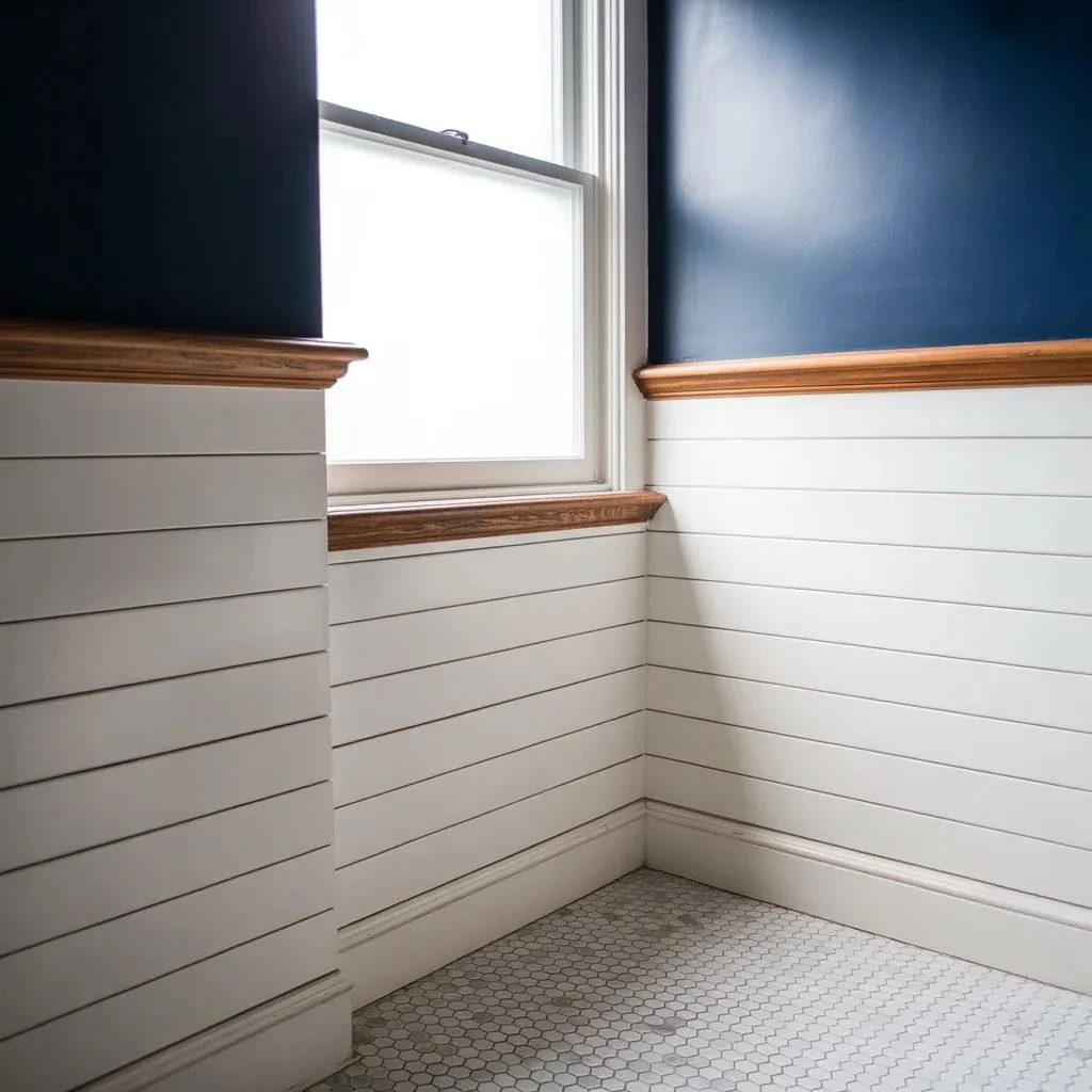 Shiplap Half Wall Bathroom Ideas