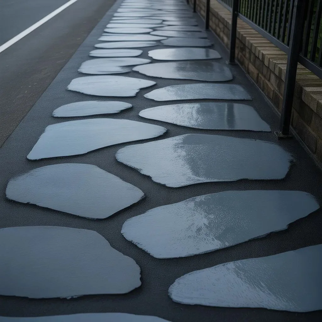 Slate-Effect Concrete Walkway Painting