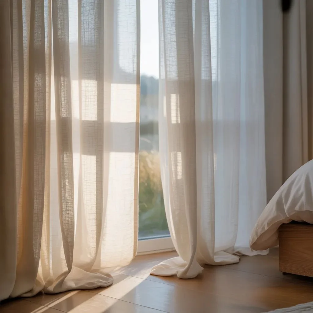 Swap Heavy Curtains for Sheer Linen Panels