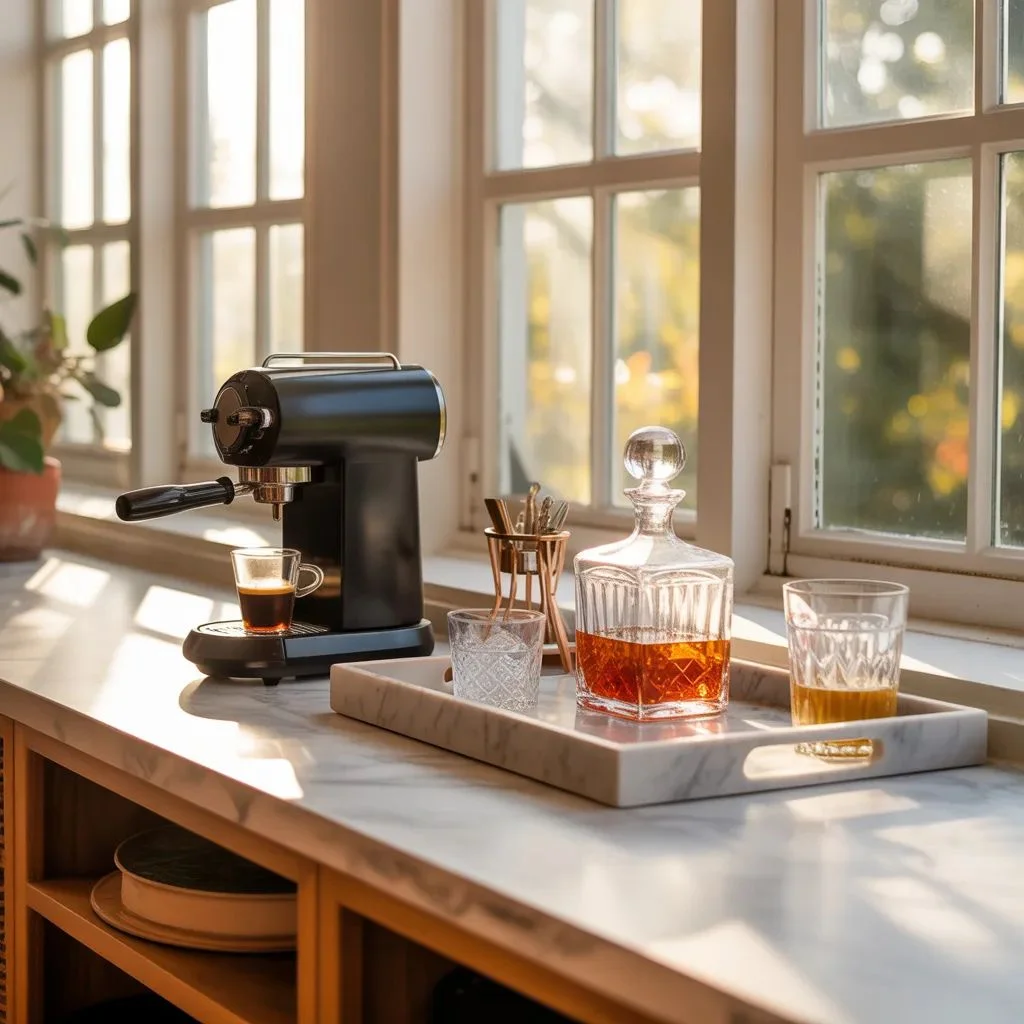The Coffee-to-Cocktails Bar One Setup, Two Vibes