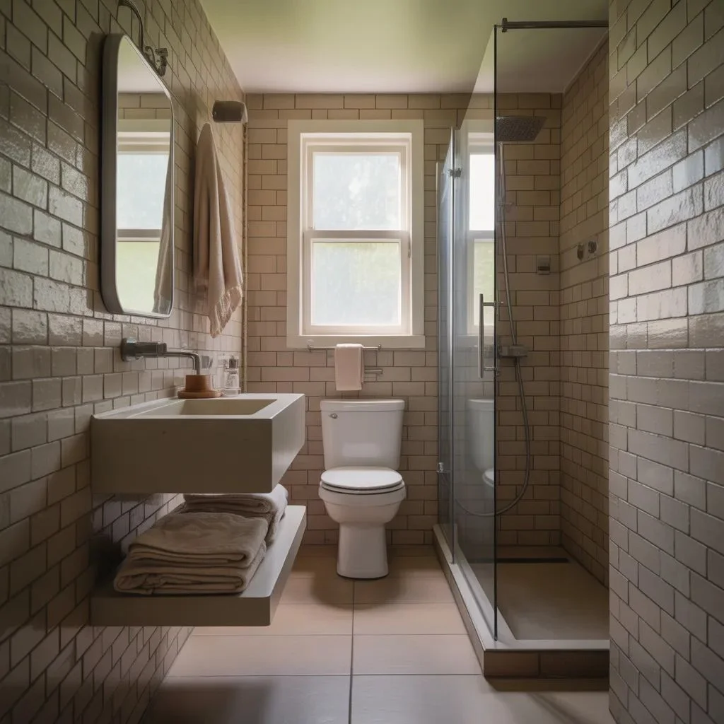 The Single-Wall Layout Best for Narrow Bathrooms