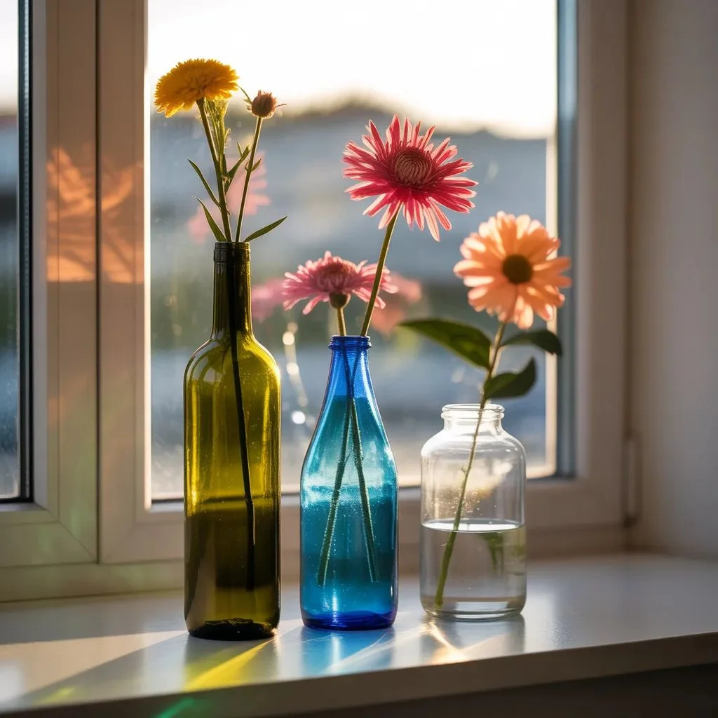 Upcycled Bottle Vases Zero Waste, Maximum Style