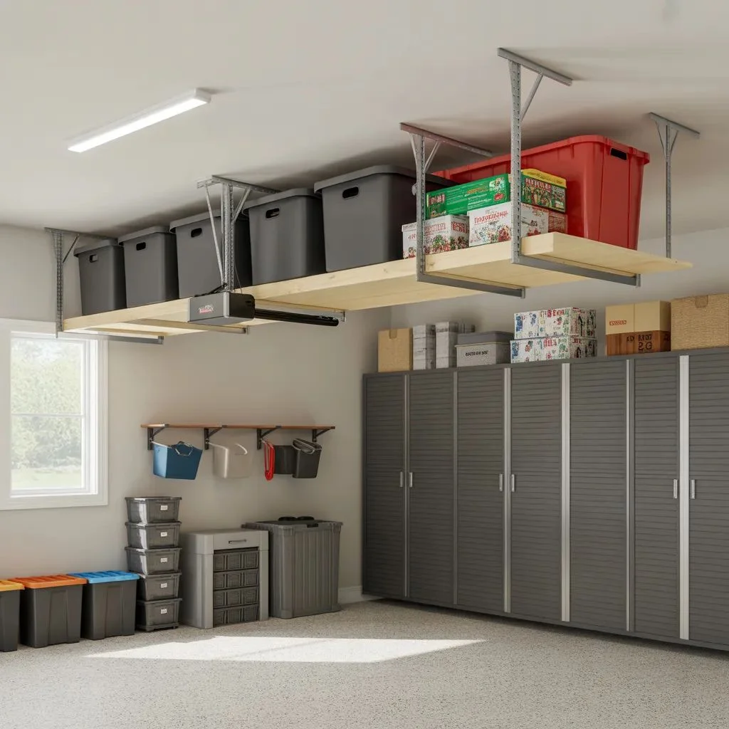 Use Overhead Ceiling Racks to Reclaim Floor Space