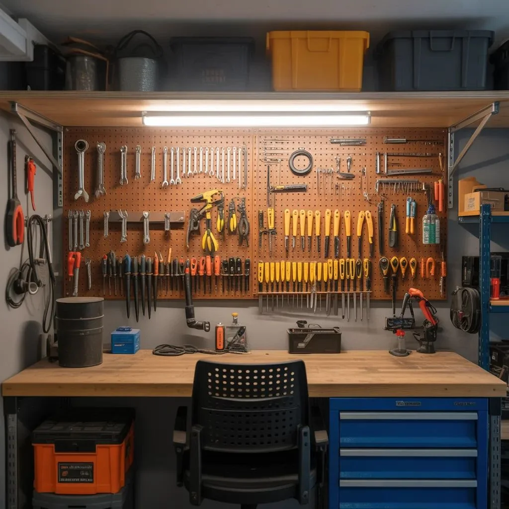 Use Pegboards for Small Tool Organization