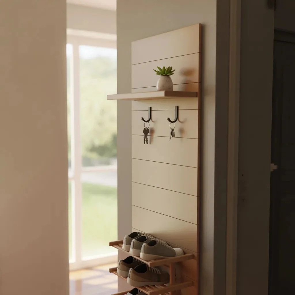 Wall-Mounted DIY Mudroom Ideas for Small Spaces