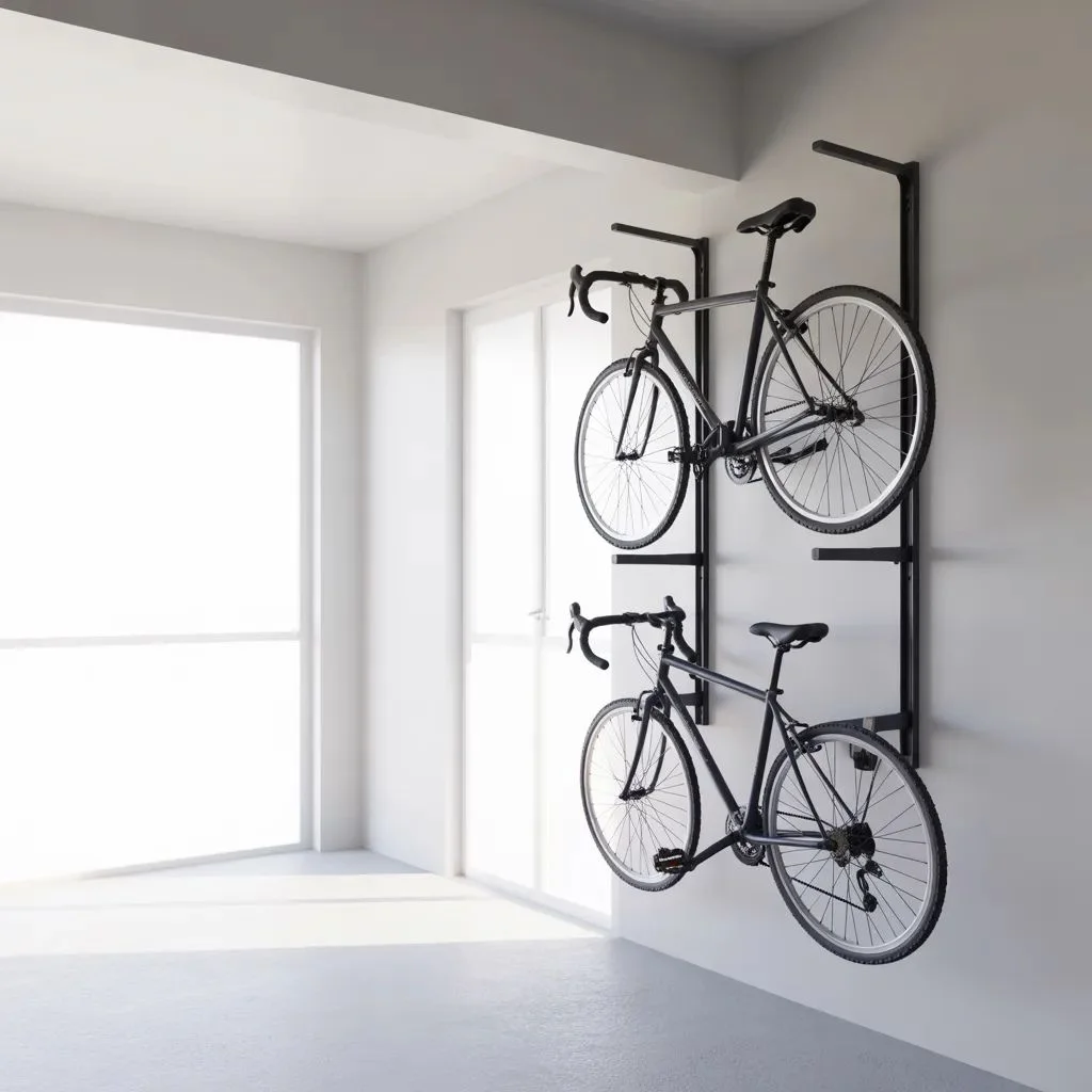 Wall-Mounted Vertical Bike Racks