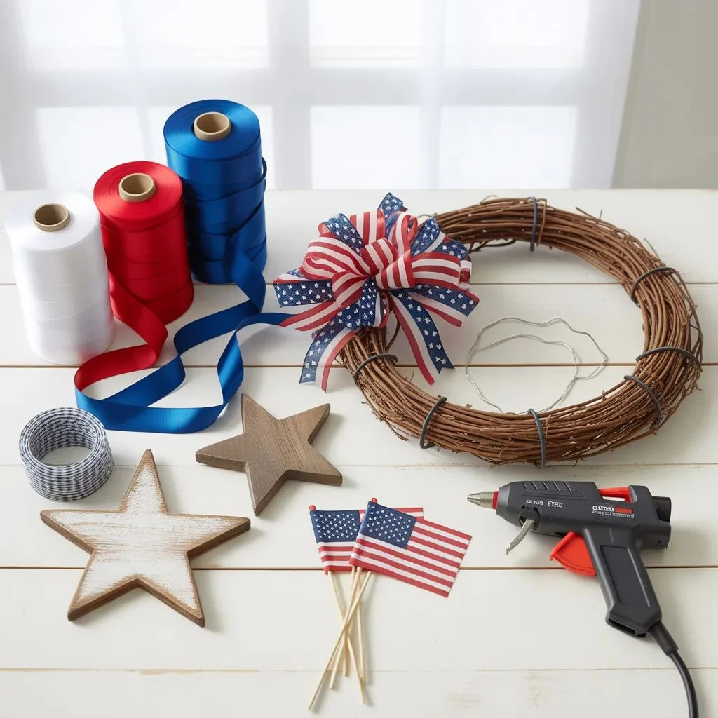 What You Need to Make a Patriotic Wreath