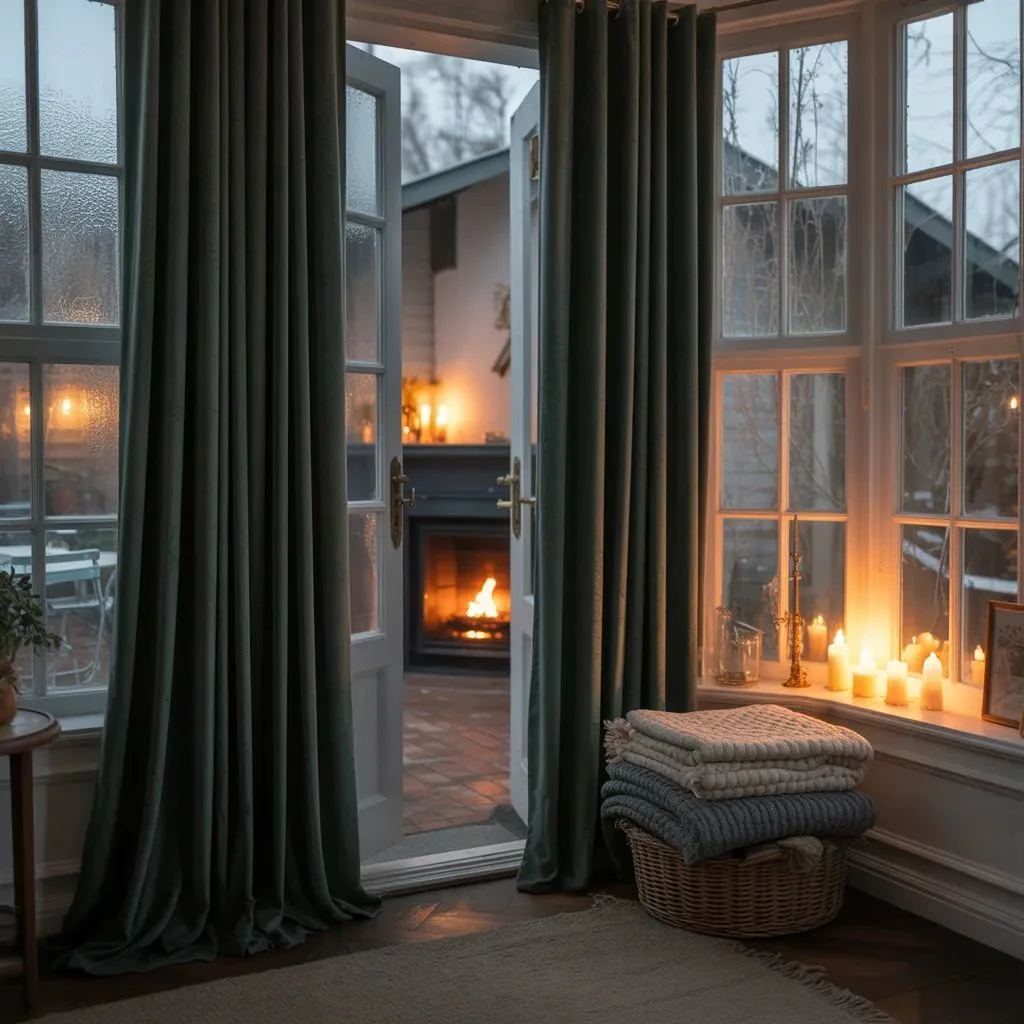 Winter Sunroom Curtain Ideas