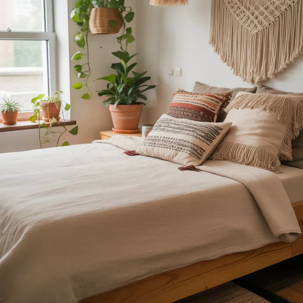 Boho Bed Styling on a Budget