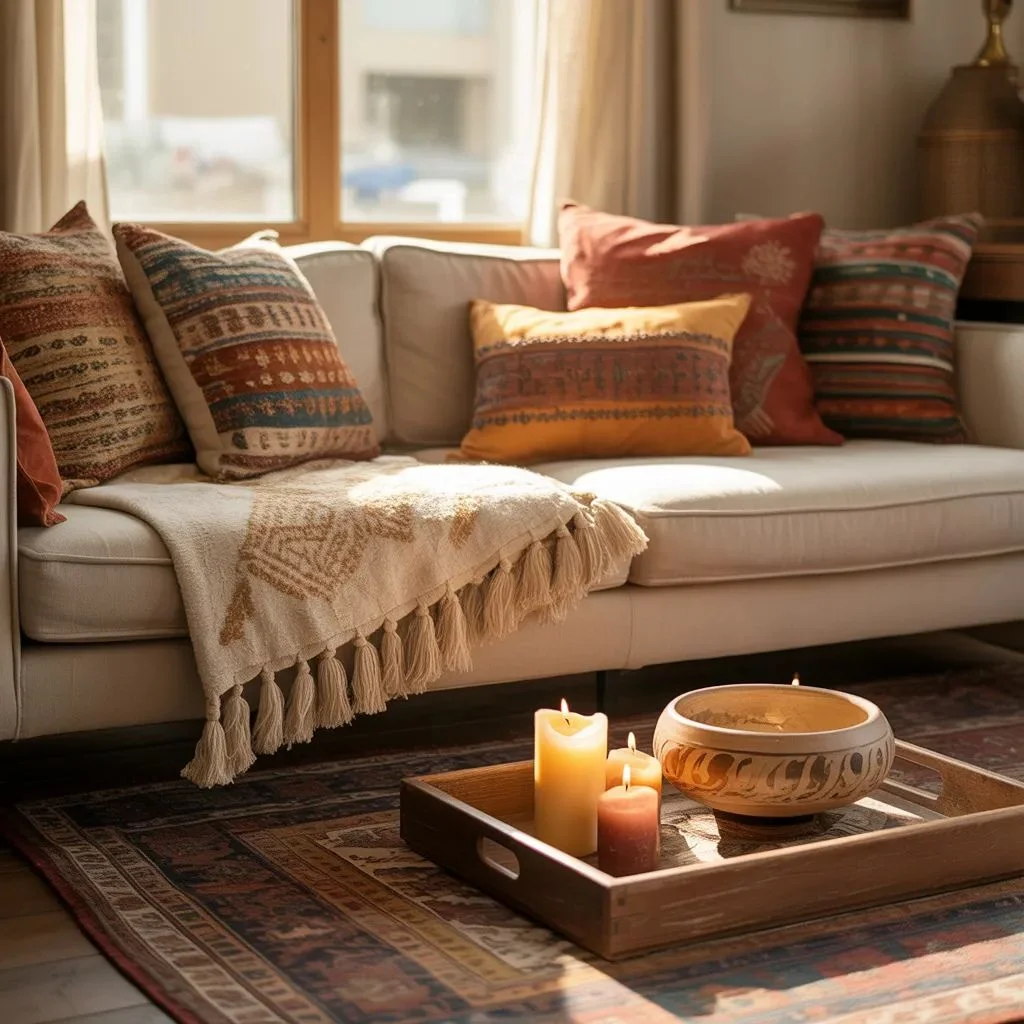 Budget Bohemian Styling a Boho Sofa Without Starting Over