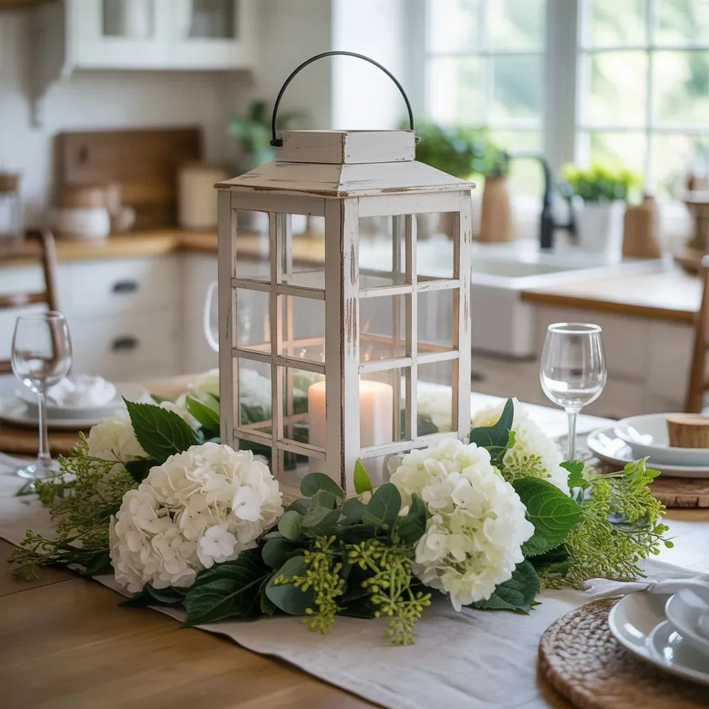 Chunky Farmhouse Centrepiece Lantern