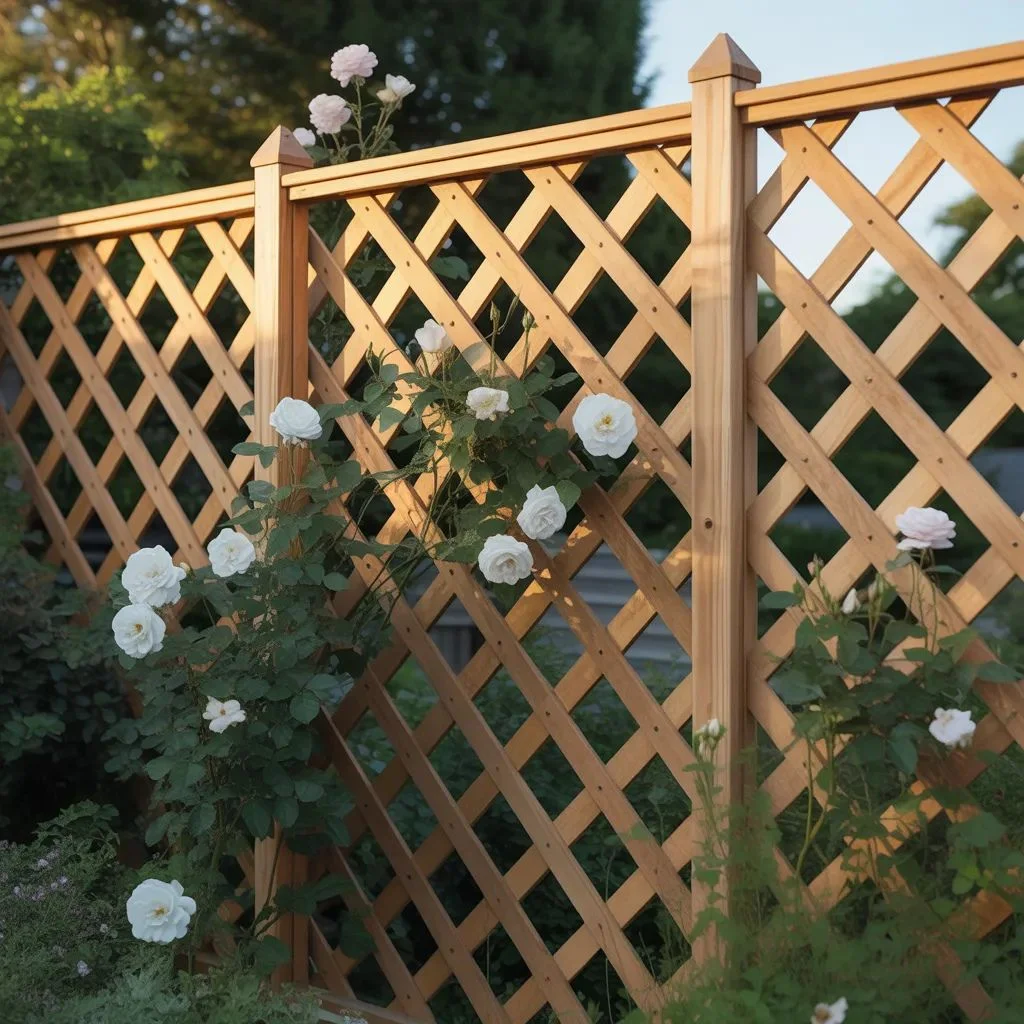 Classic Wood Lattice Fence Ideas
