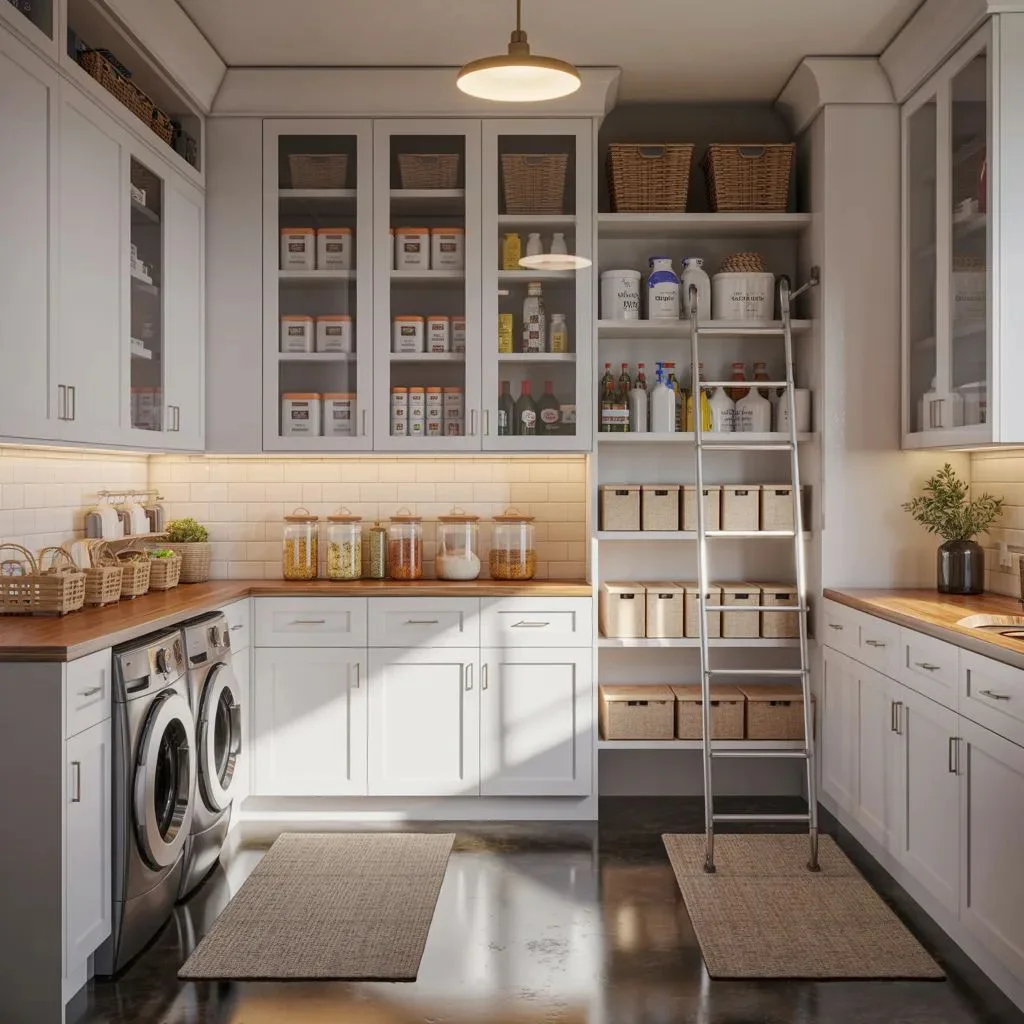 Combine the Pantry and Laundry Room