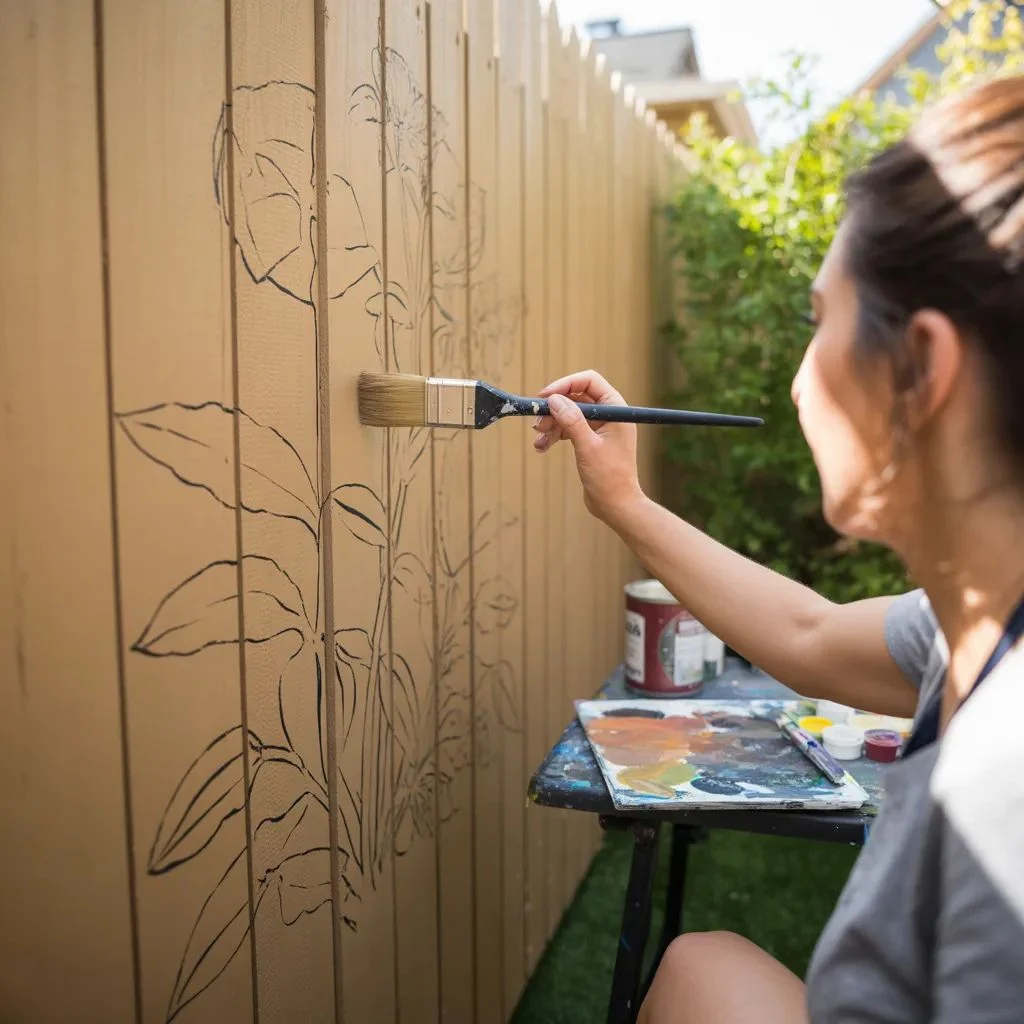DIY vs. Commissioned Backyard Plant Mural Wall