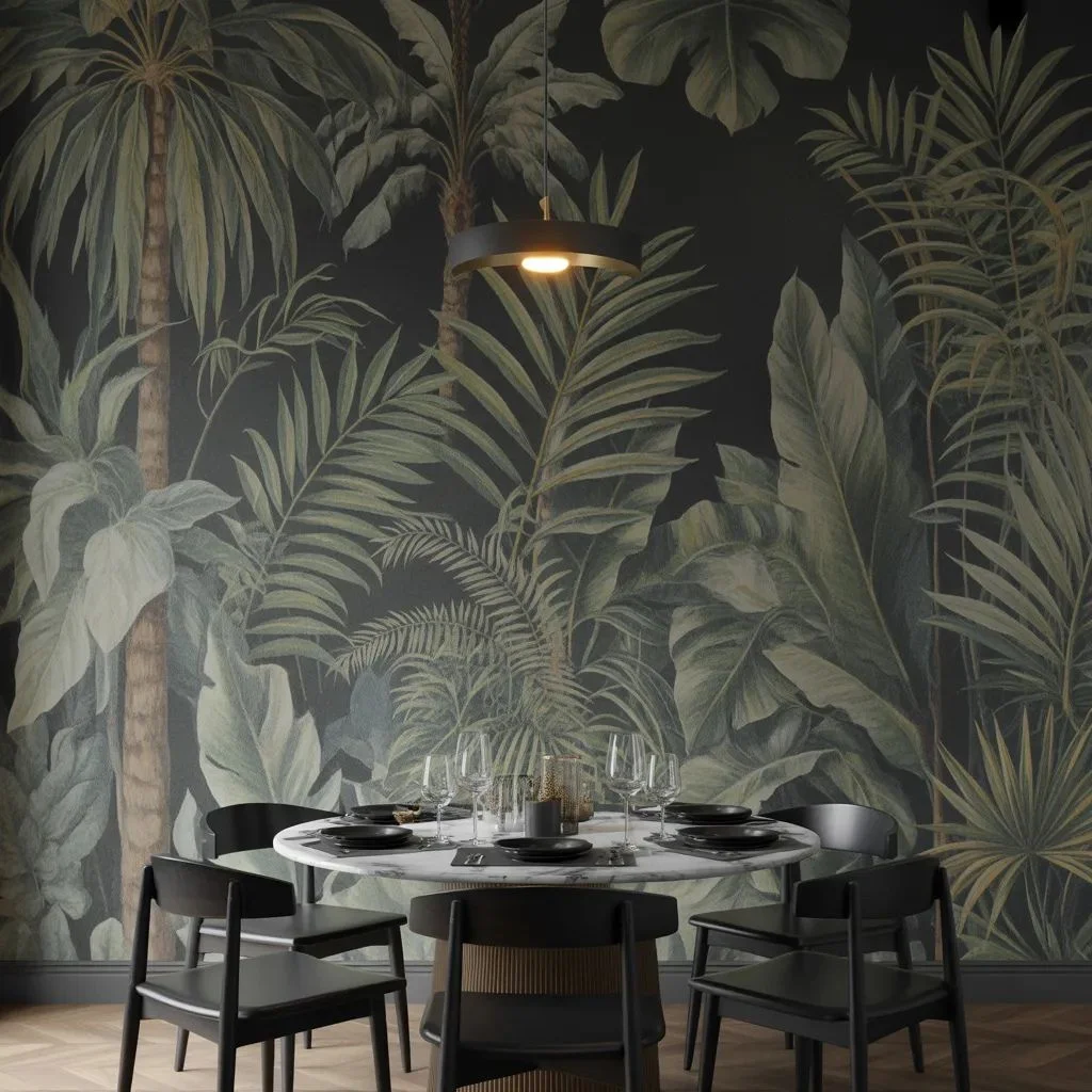 Floor-to-Ceiling Jungle Mural Wallpaper