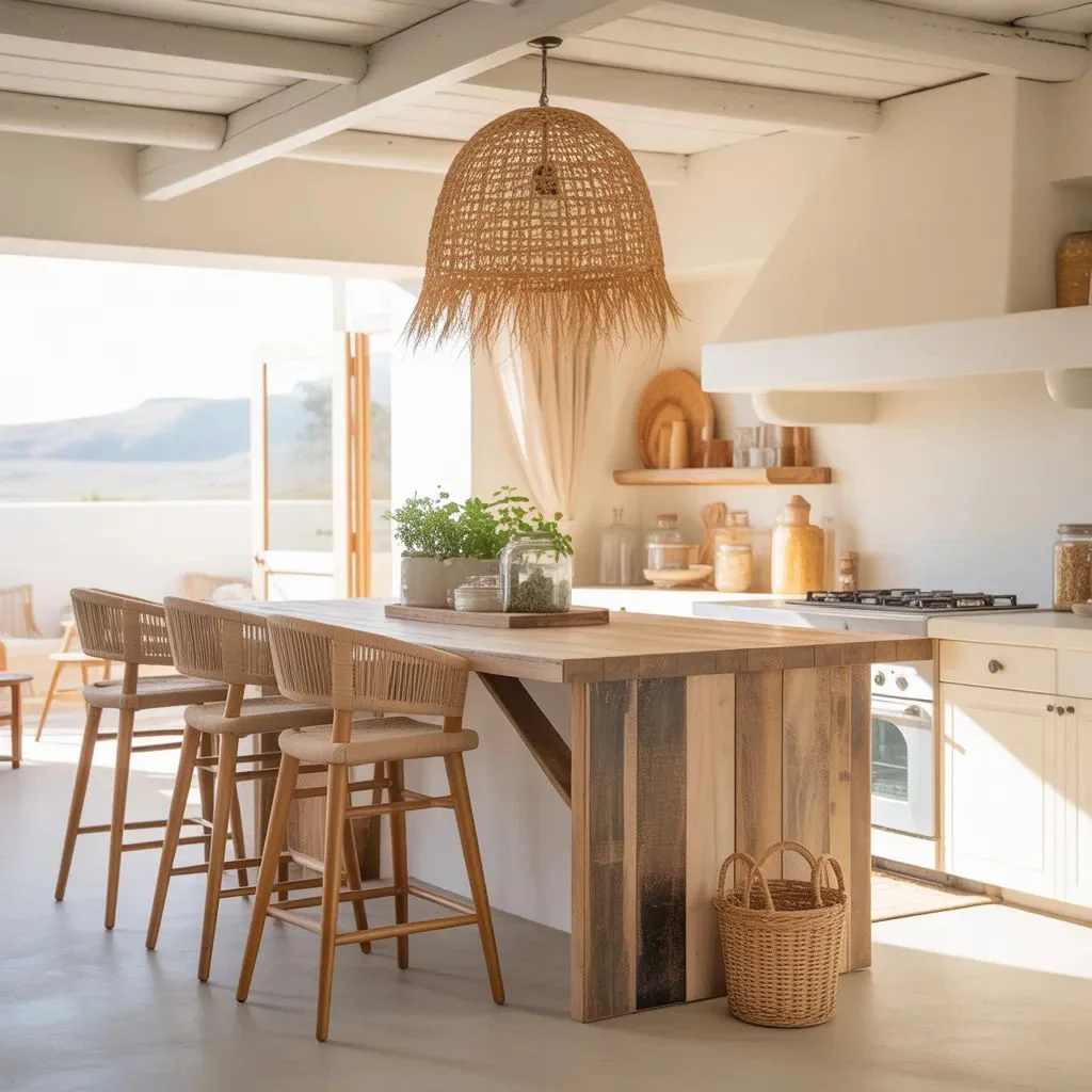 Furniture and Seating in a Boho Kitchen