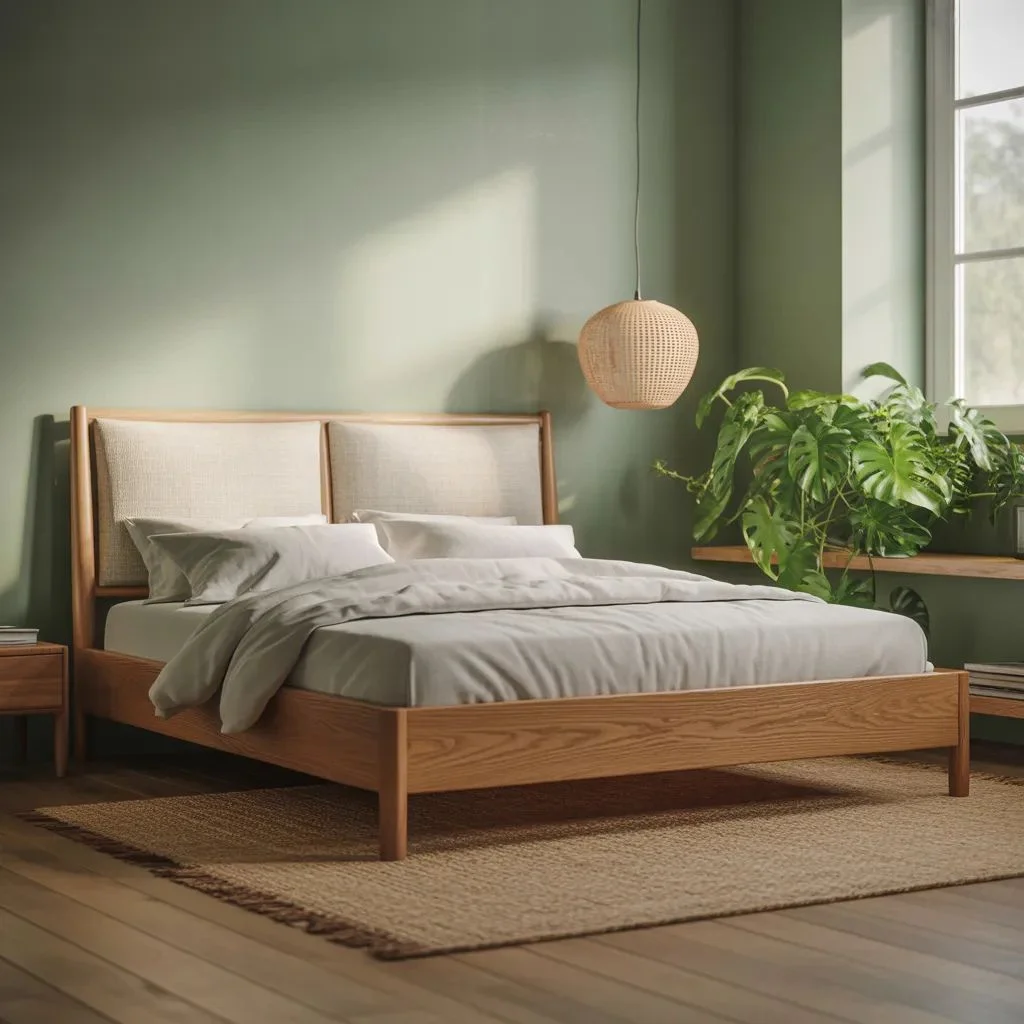 Furniture and Texture Pairings for a Sage Green Bedroom