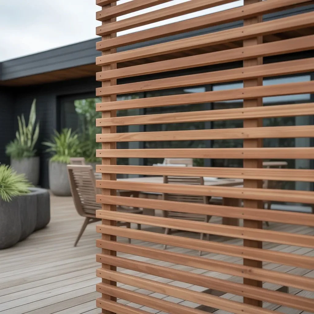 Horizontal Slat Lattice for a Contemporary Vibe
