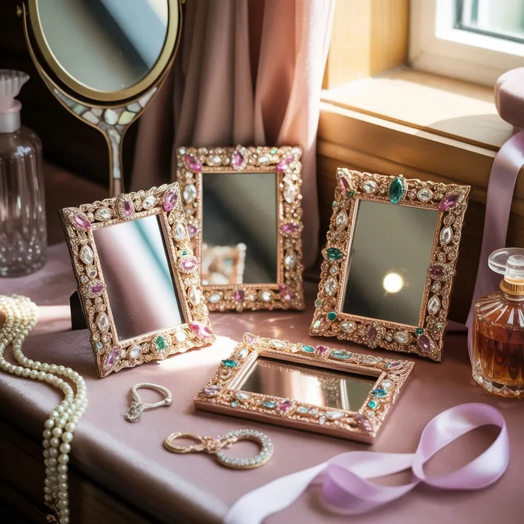 Jeweled Picture Frames and Girly Accessories