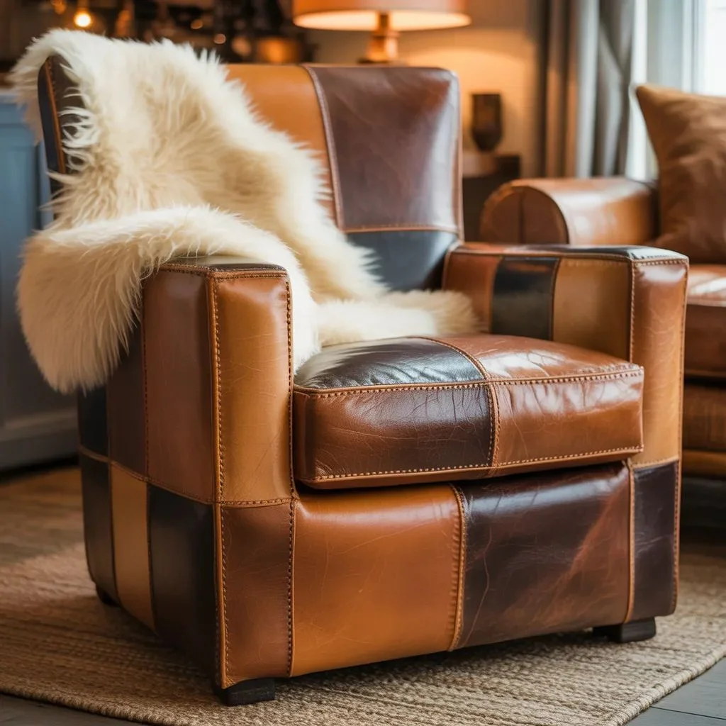 Leather Patchwork Chair