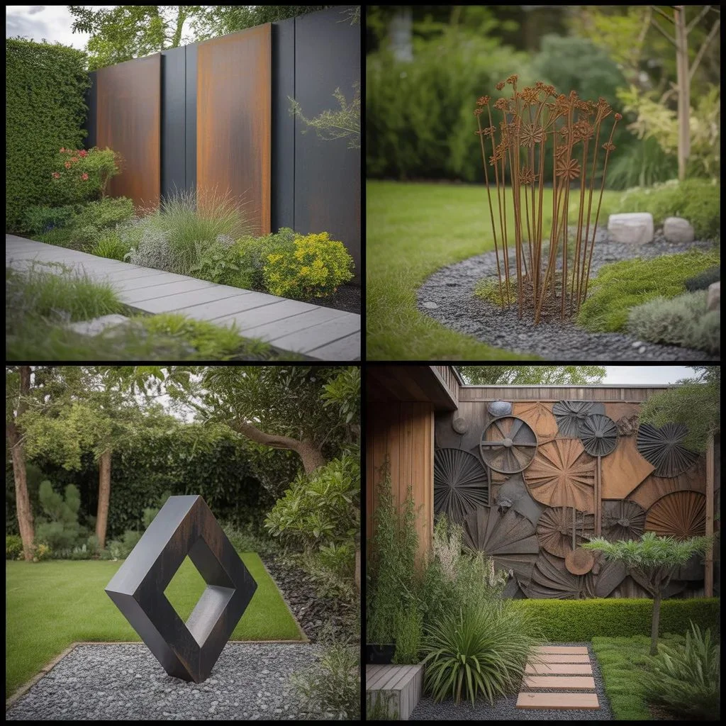 Metal Garden Art Ideas by Style