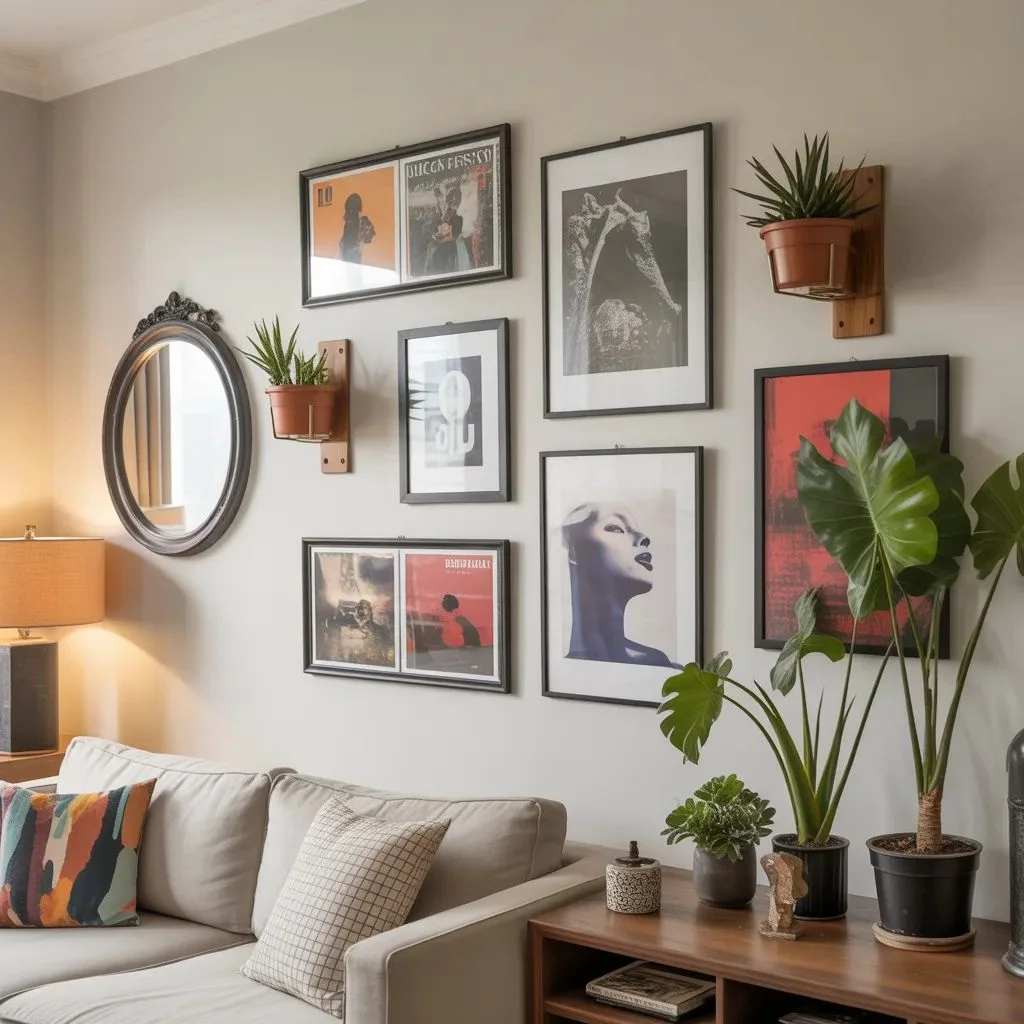 Mixing Album Cover Art With Other Wall Decor