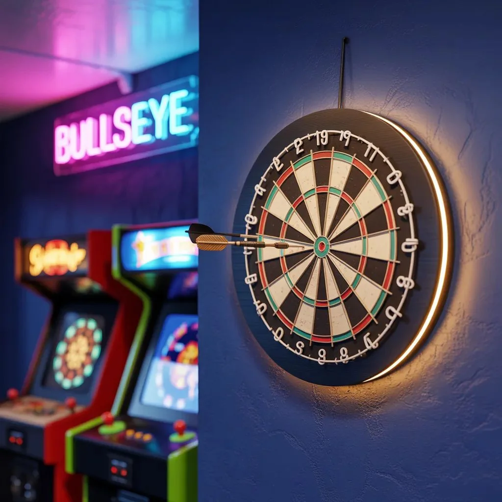 Neon-Accented Game Room Setup