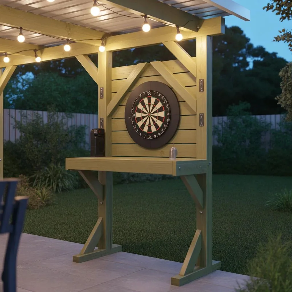 Outdoor Timber Dart Station