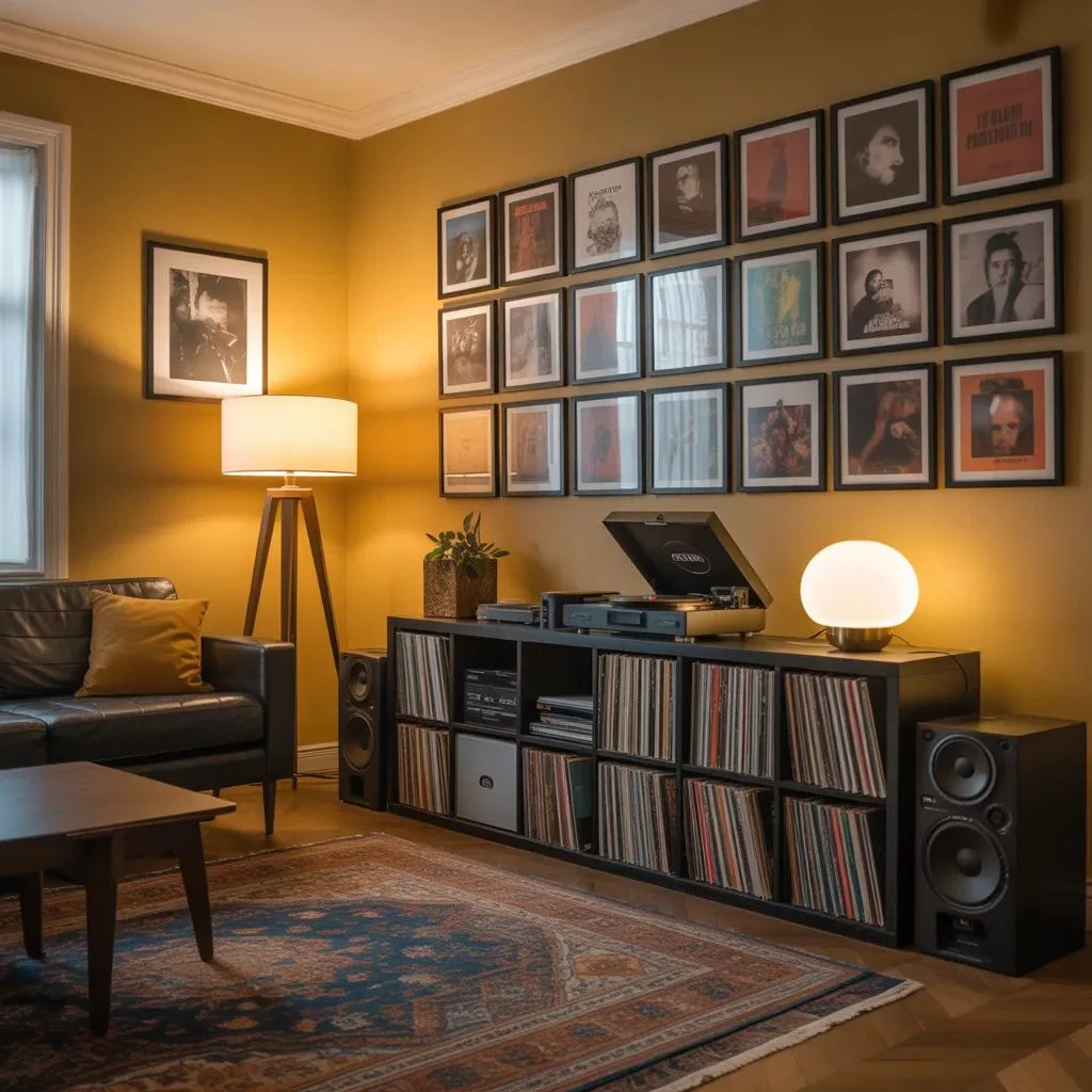 Room-by-Room Album Cover Wall Ideas