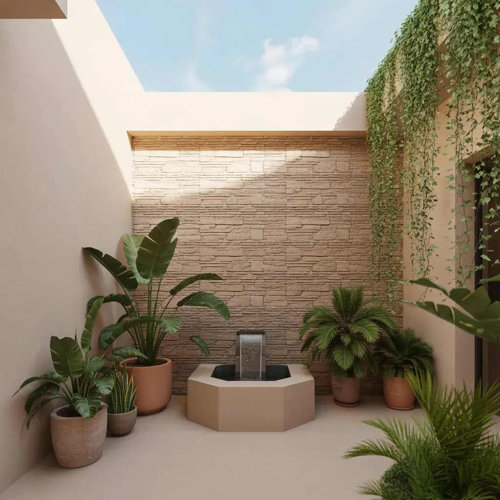 Sandstone Accent Walls for a Natural Retreat