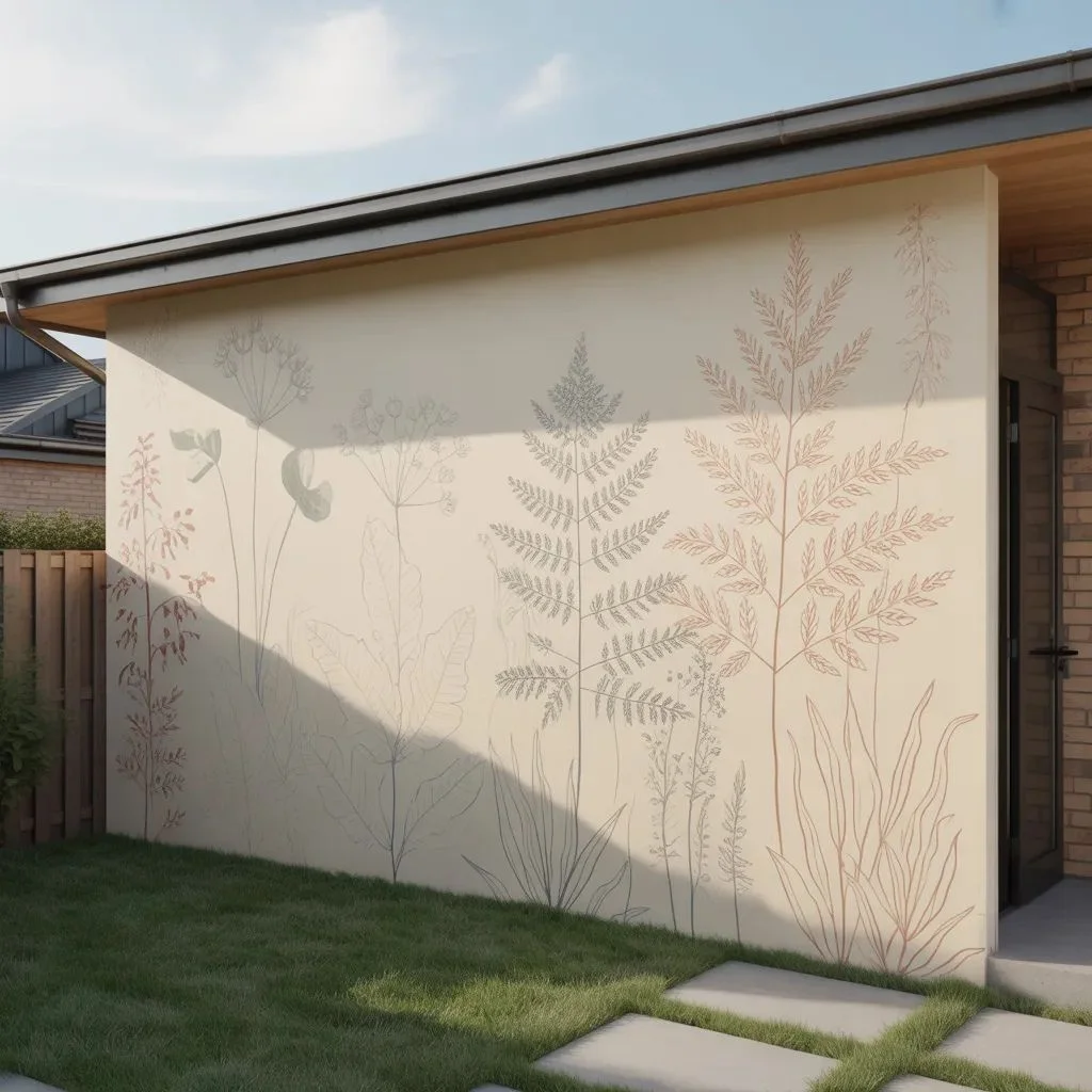 Seasonal and Low-Maintenance Plant Mural Styles