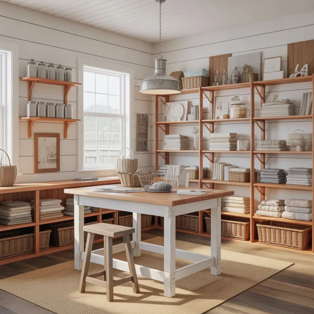 She Shed Interior Idea #8 The Farmhouse Craft Room