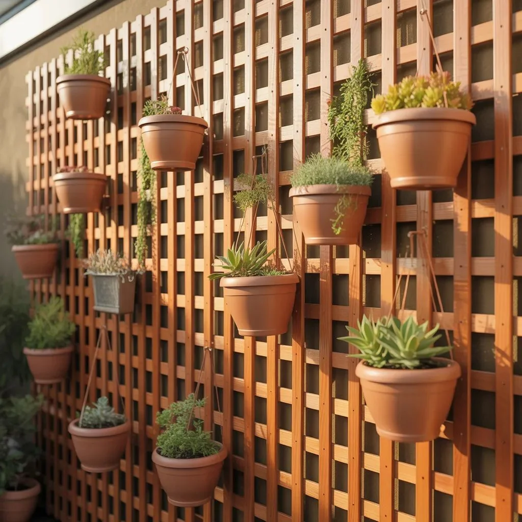 Square-Grid Lattice with Hanging Planters
