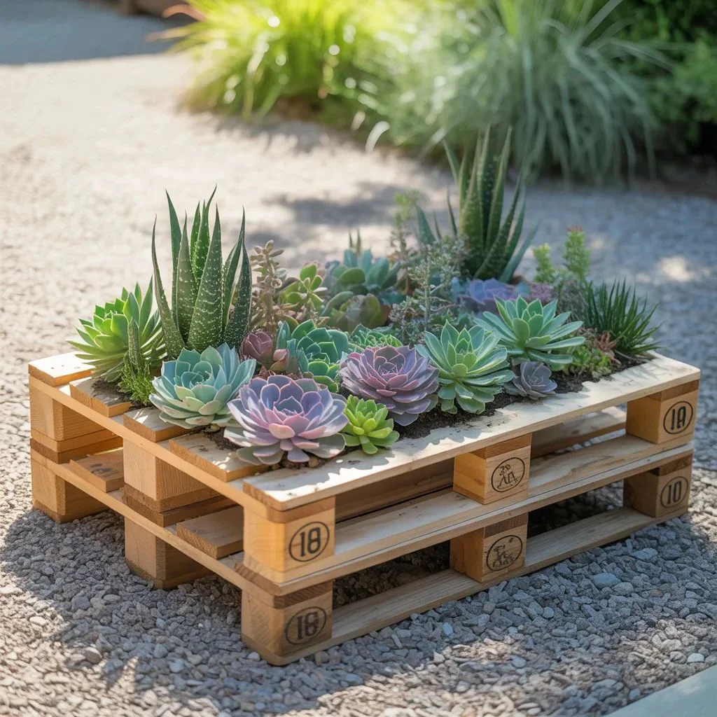 Succulent Pallet Garden