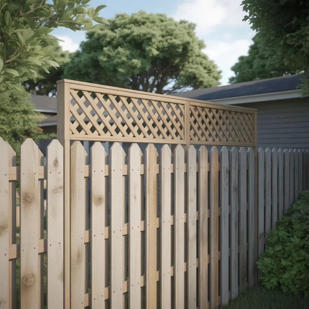 Tall Lattice Fence Extension Panel