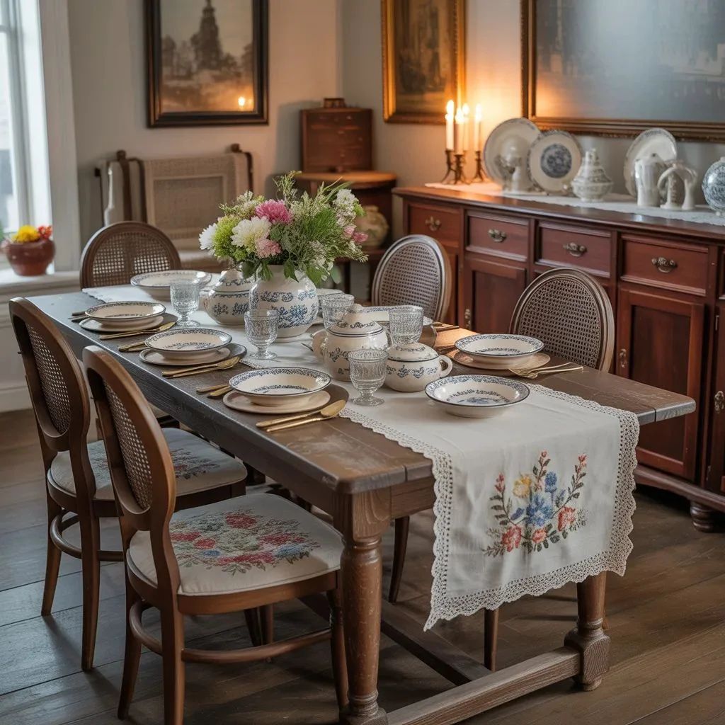 The Dining Room Laid Tables and Long Stories