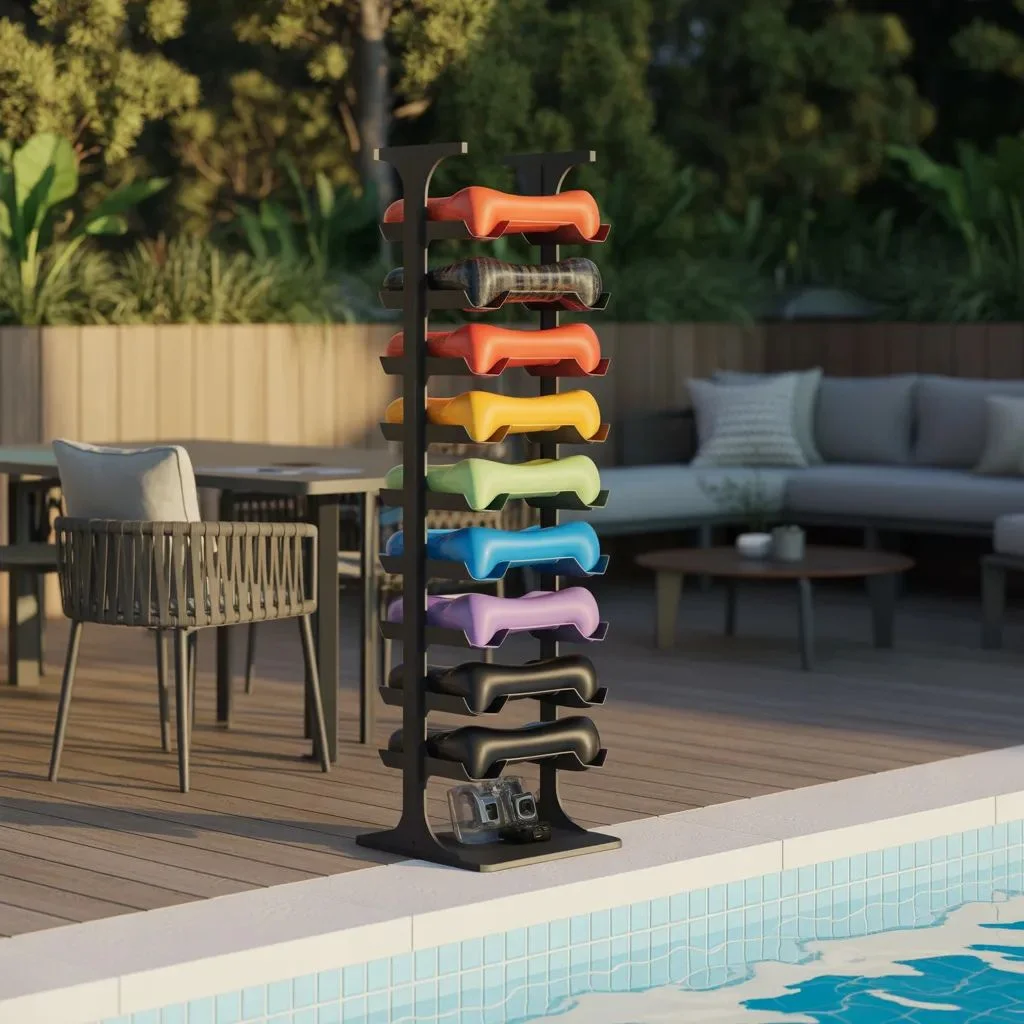 Vertical Pool Float Organizer