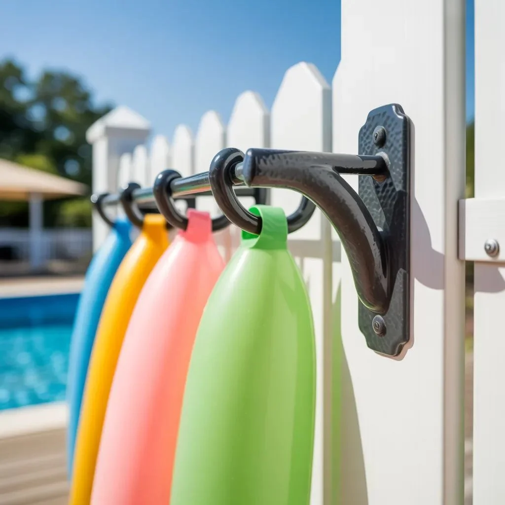 Wall-Mounted Pool Float Racks