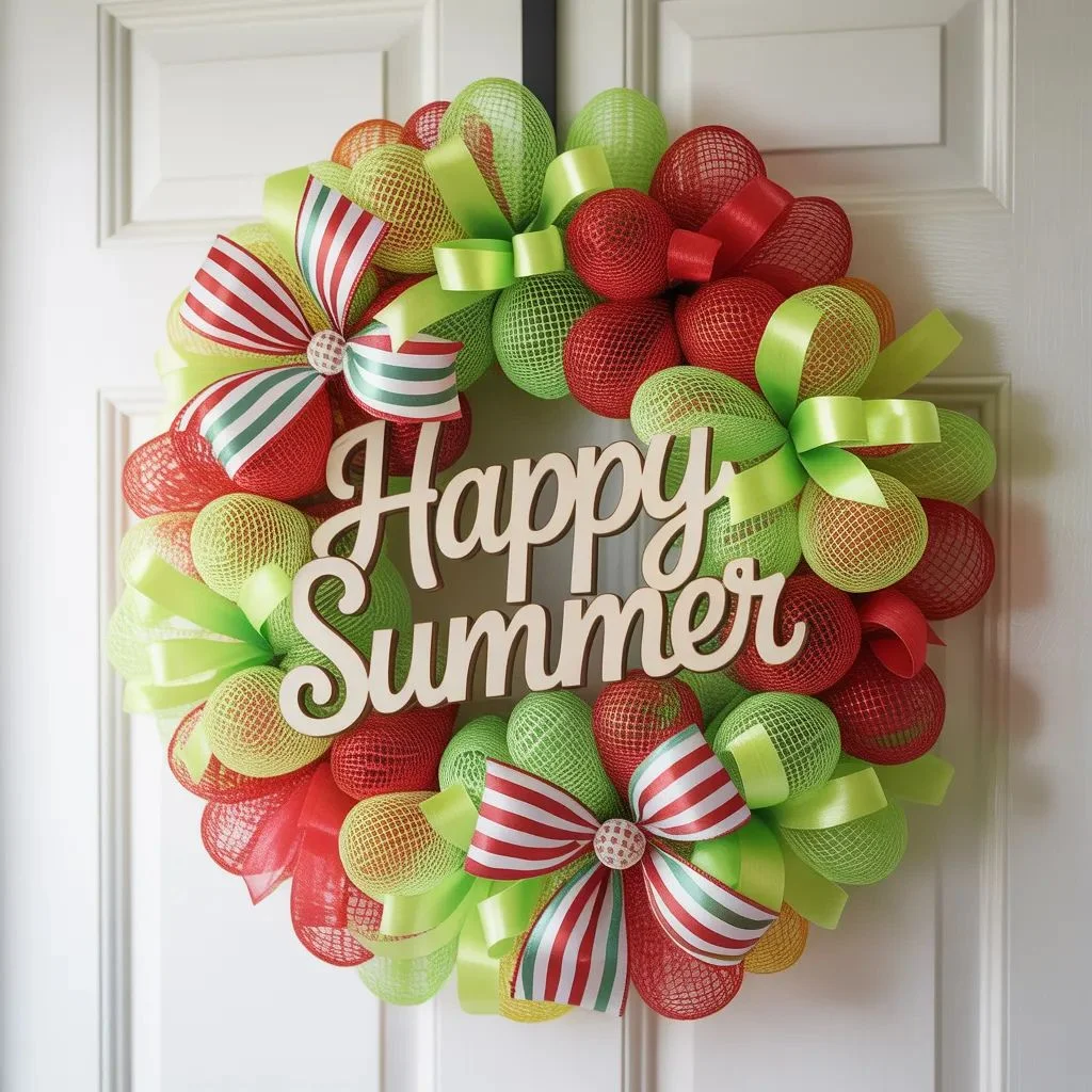 Watermelon Deco Mesh Wreaths