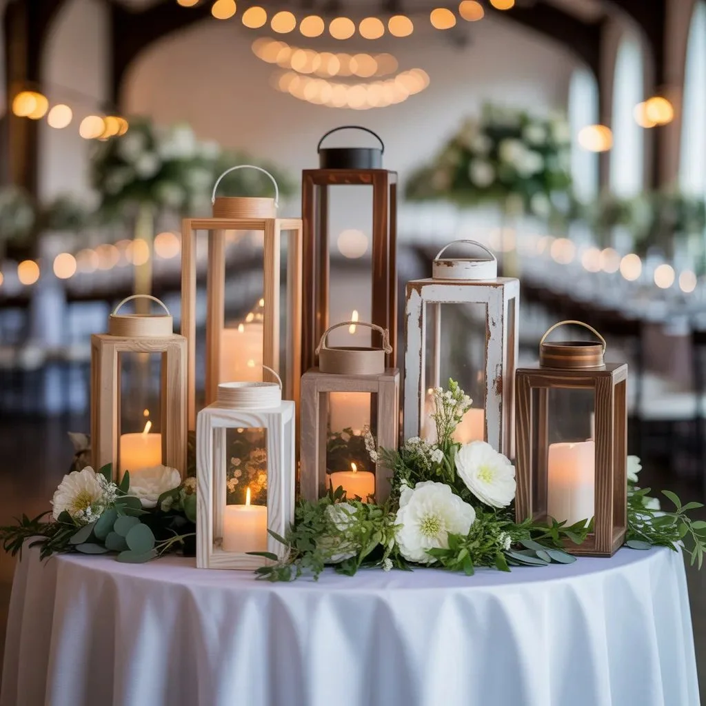 Wedding Centrepiece Lantern Cluster
