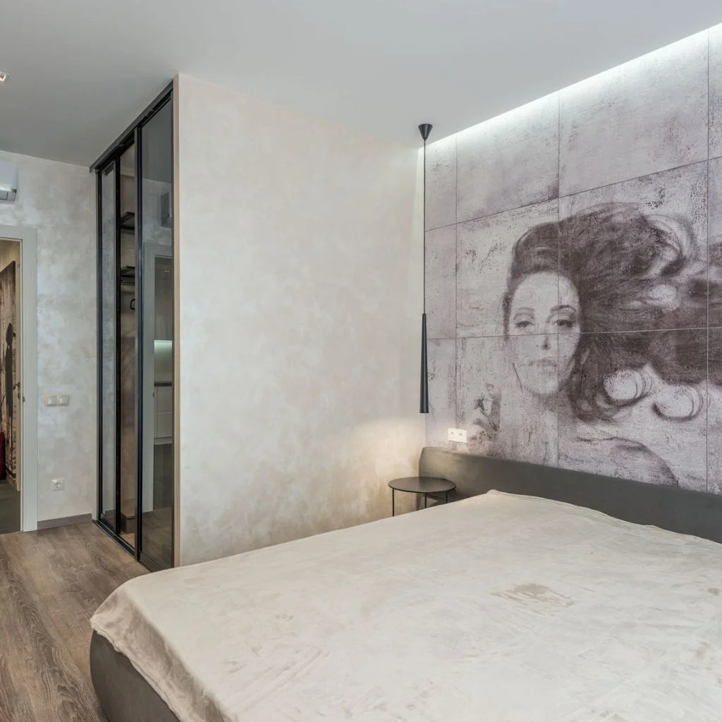 Abstract Brushstroke Mural