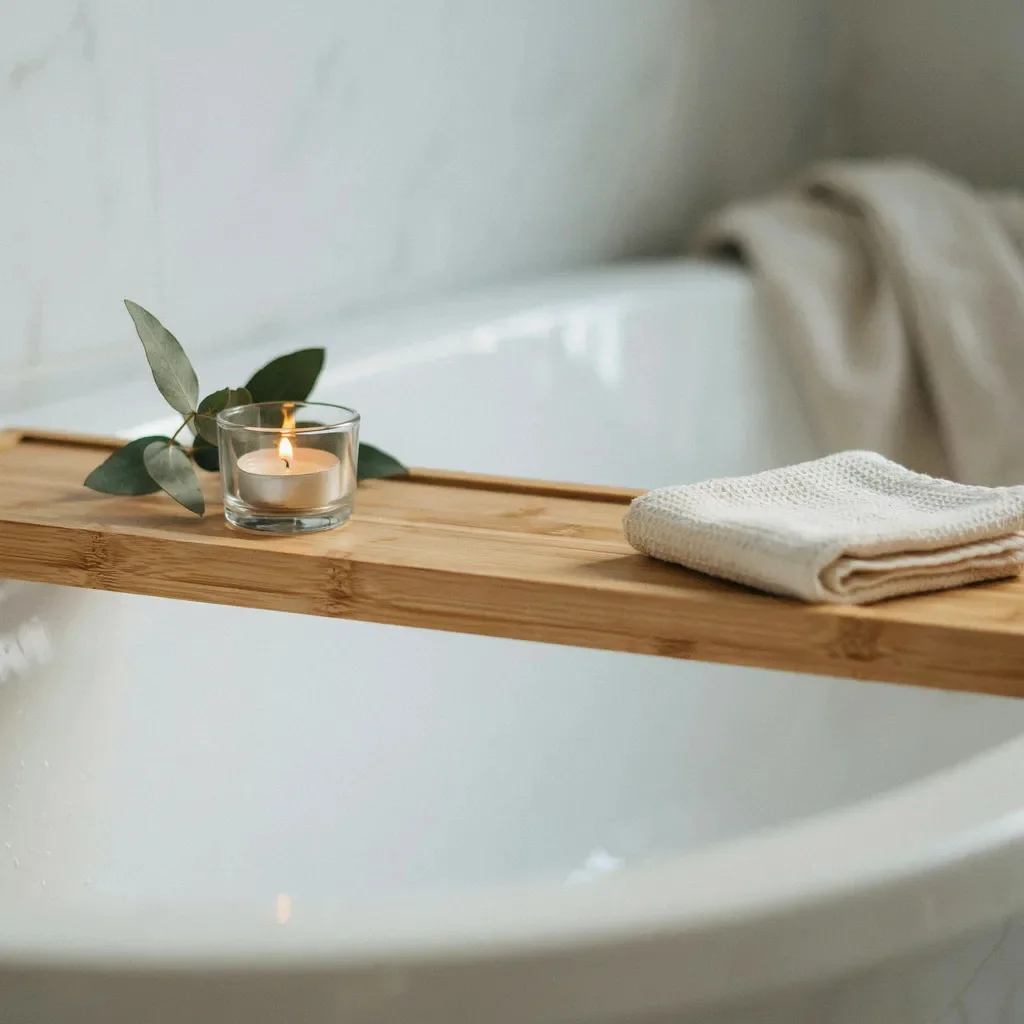 Bamboo and Wood Bath Trays