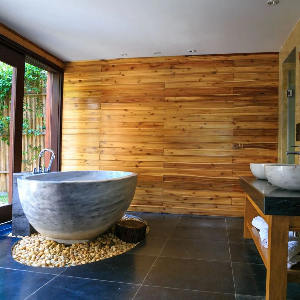 Bathroom Wood Plank Wall
