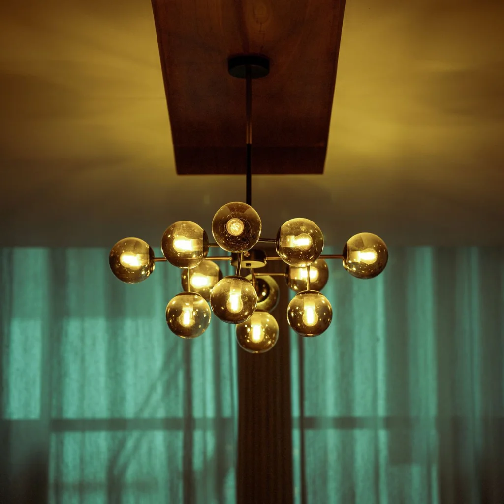 Chandelier Ceiling with Custom Pendant Cluster