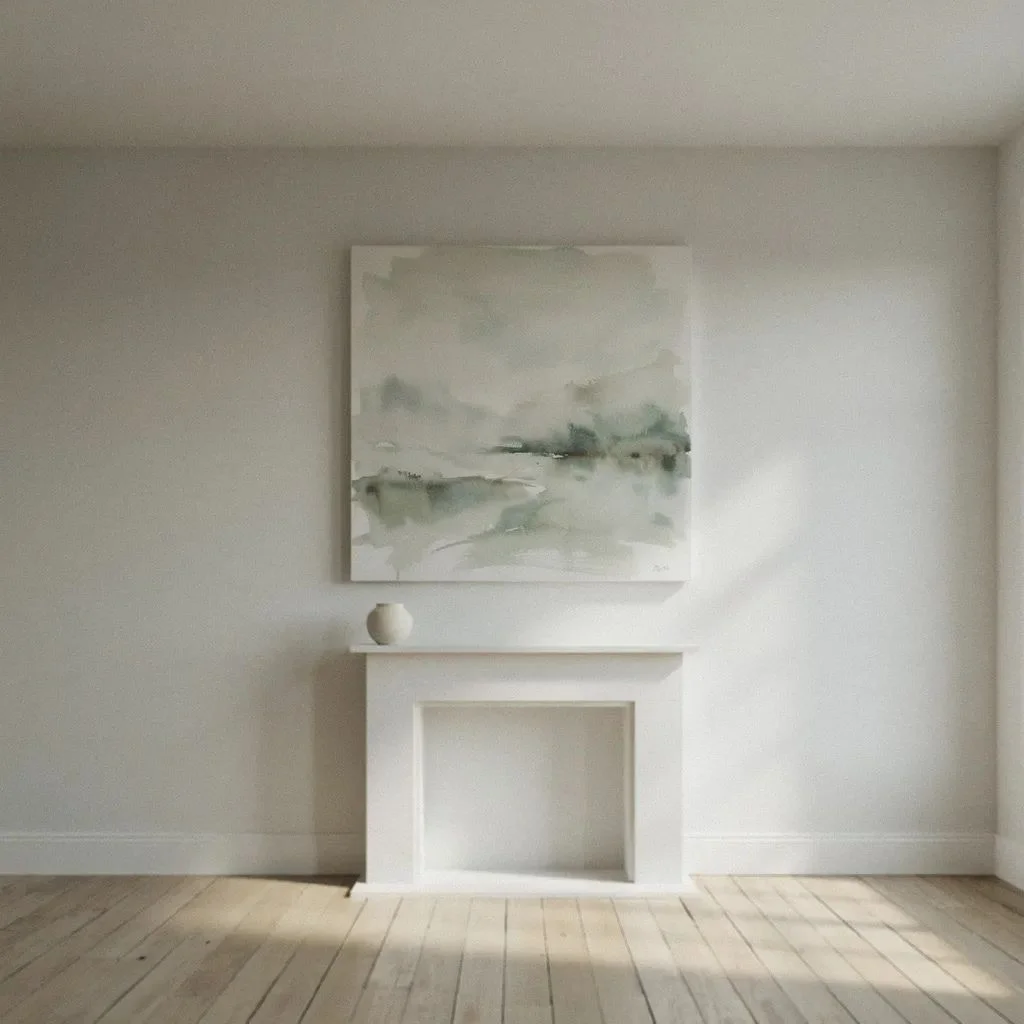 Choose Muted, Nature-Inspired Art Above the Mantel