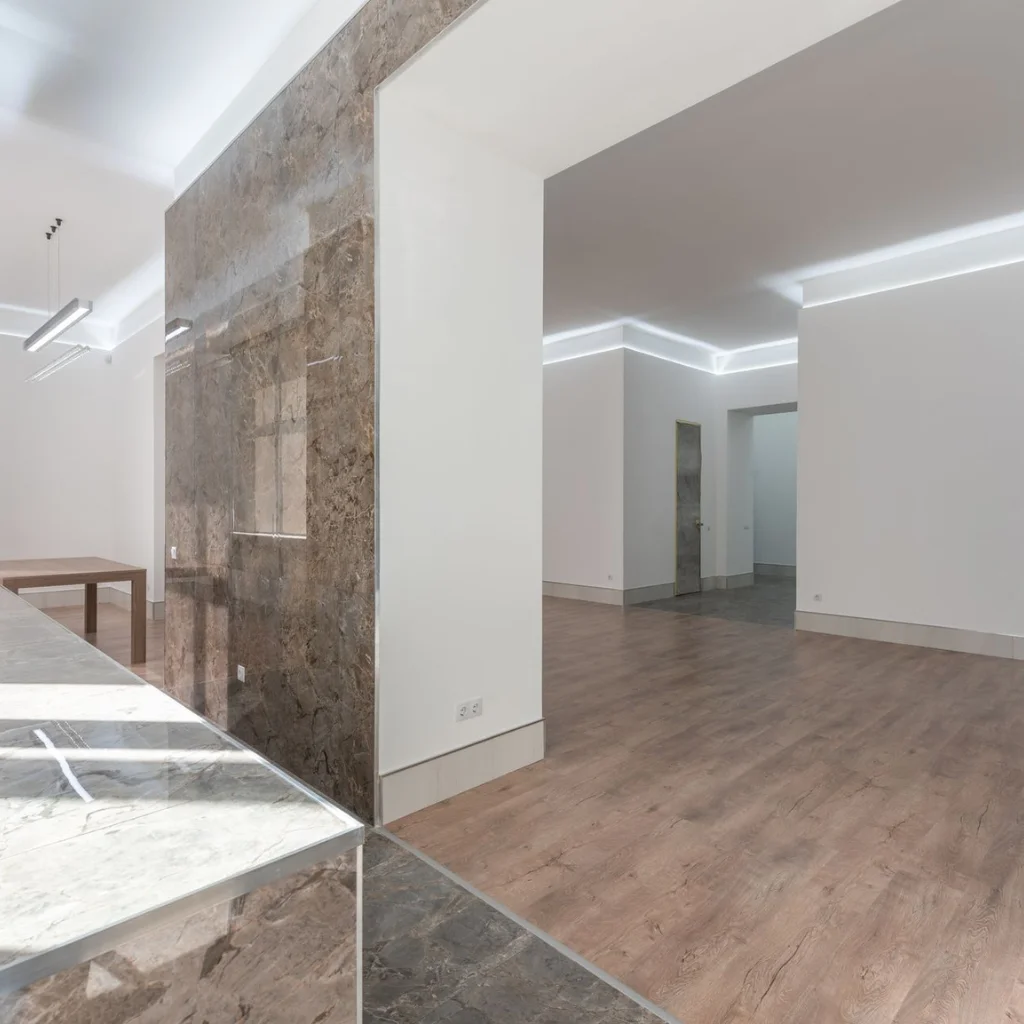Cove Ceiling with Warm LED Uplighting