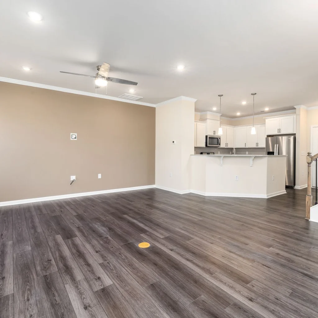 Flat White Painted Ceiling with Recessed Lighting