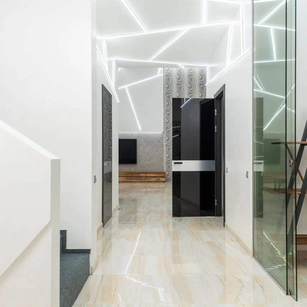 Mirrored Ceiling Panels for Dramatic Depth