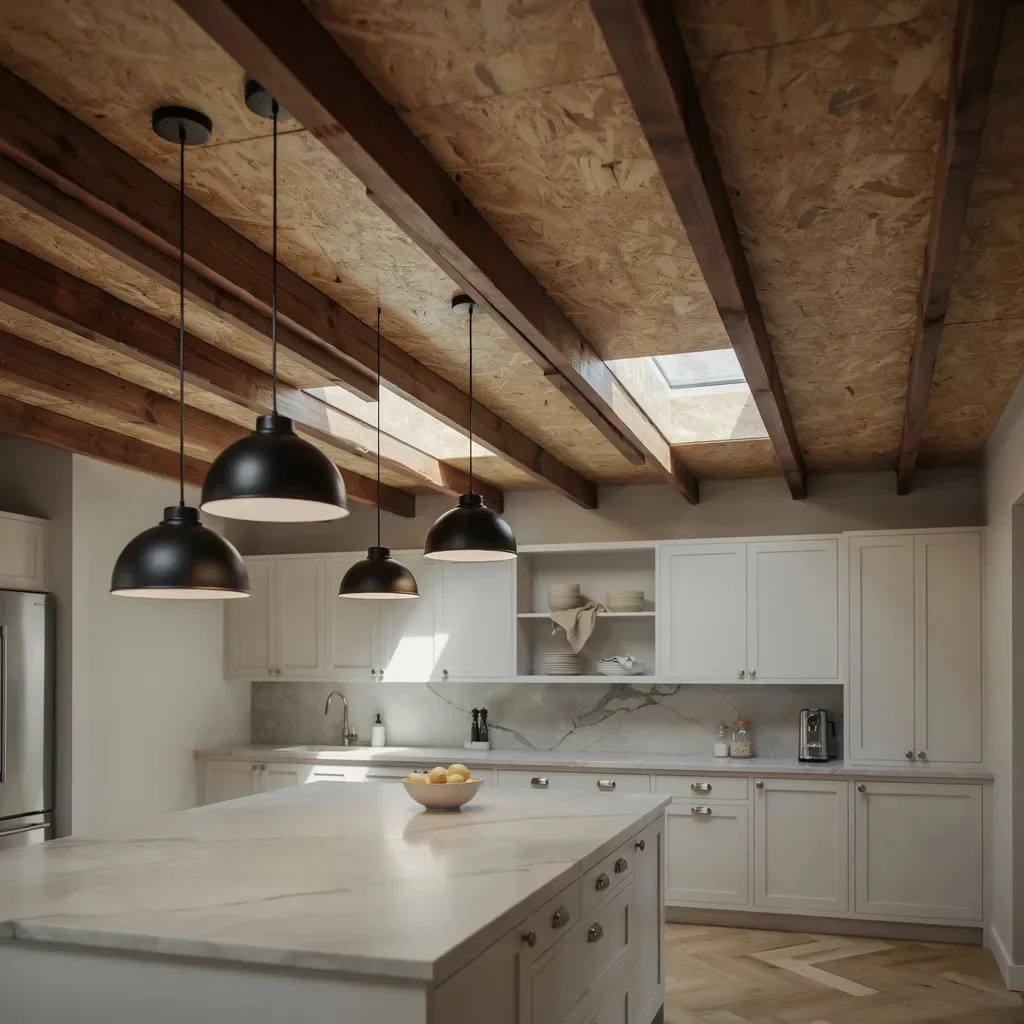 OSB Ceiling With Exposed Joists — Structural Drama